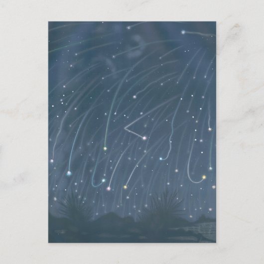 illustratie van "November Meteors" Briefkaart (Voorkant)