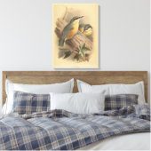  illustratie van Nuthatch Canvas Afdruk (Insitu (Slaapkamer))