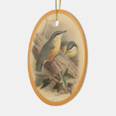 illustratie van Nuthatch Ceramic Tree Deco Keramisch Ornament (Links)