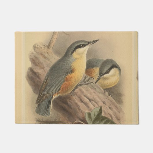 illustratie van Nuthatch Deurmat (Voorkant)