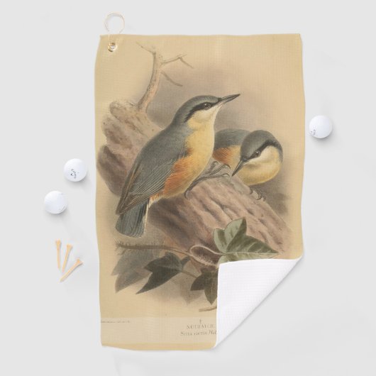  illustratie van Nuthatch Golfhanddoek (Insitu)