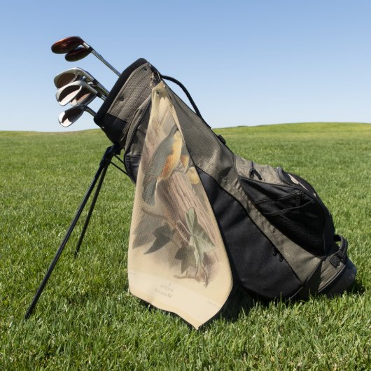  illustratie van Nuthatch Golfhanddoek (Groen)