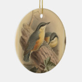  illustratie van Nuthatch Keramisch Ornament (Rechts)