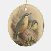  illustratie van Nuthatch Keramisch Ornament (Links)