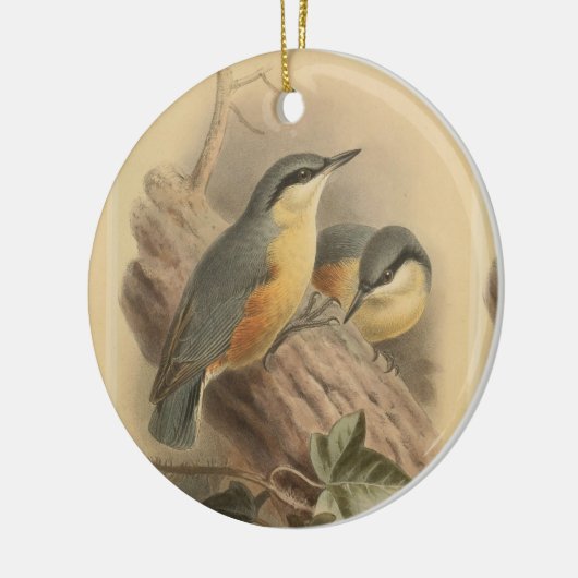  illustratie van Nuthatch Keramisch Ornament (Links)