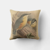 illustratie van Nuthatch Kussen (Achterkant)