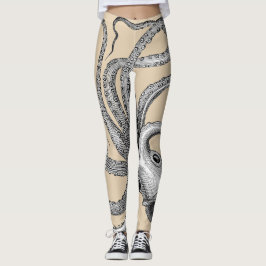 Illustratie van octopus Vintage wetenschappelijke Leggings