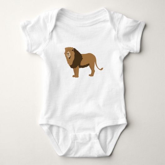 Illustratie van oerwoud Lion Animal Romper (Voorkant)