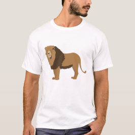 Illustratie van oerwoud Lion Animal T-shirt