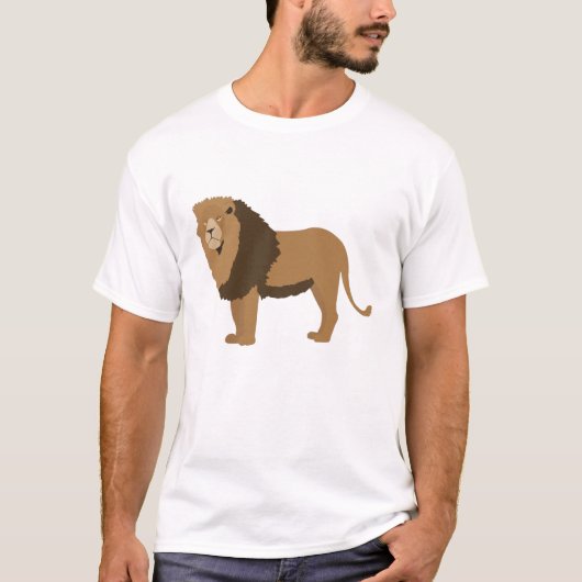 Illustratie van oerwoud Lion Animal T-shirt (Voorkant)