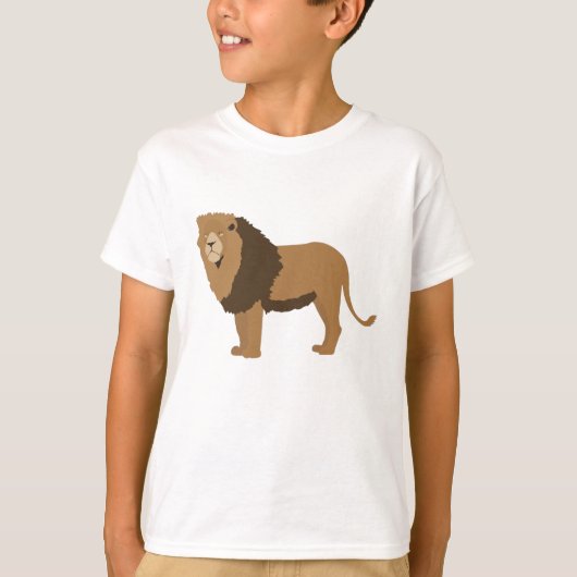 Illustratie van oerwoud Lion Animal T-shirt (Voorkant)