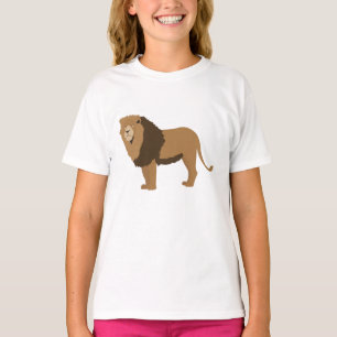 Illustratie van oerwoud Lion Animal T-shirt