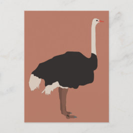 Illustratie van Ostrich Bird Feestdagenkaart