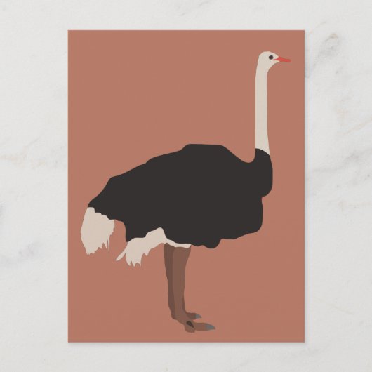 Illustratie van Ostrich Bird Feestdagenkaart (Voorkant)