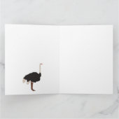 Illustratie van Ostrich Bird Kaart (Binnen)