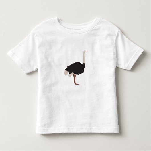 Illustratie van Ostrich Bird Kinder Shirts (Voorkant)