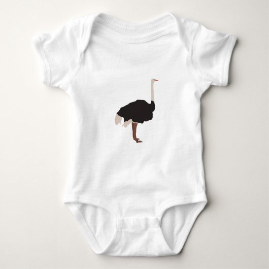 Illustratie van Ostrich Bird Romper (Voorkant)