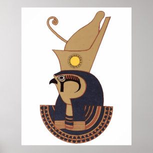 Illustratie van oude Egyptische god Horus Poster