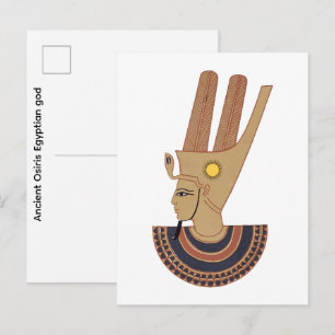 Illustratie van oude Egyptische god Osiris Briefkaart
