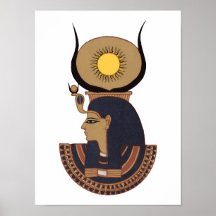 Illustratie van oude Egyptische god Osiris Poster