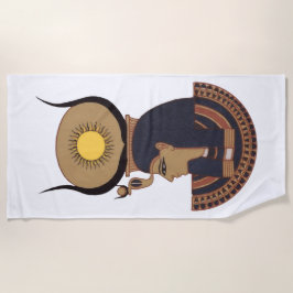 Illustratie van oude Egyptische god Osiris Strandlaken