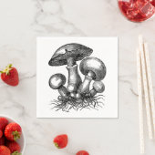 Illustratie van oude paddenstoel servet (Insitu)