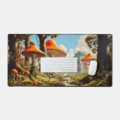 Illustratie van overgroeid paddenstoelenbos bureaumat (Keyboard & Muis)