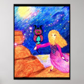 Illustratie van Owl Guardian van Carol Zeock Poster (Voorkant)