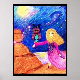 Illustratie van Owl Guardian van Carol Zeock Poster