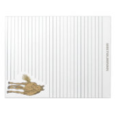 Illustratie van paarden, gelinkt papier voor het s notitieblok (Voorkant)