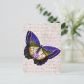  illustratie van Paarse en goudvlinder Briefkaart (Staand voorkant)