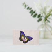  illustratie van Paarse en goudvlinder Visitekaartje (Staand voorkant)