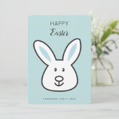 Illustratie van paasblauw rooster feestdagenkaart (Staand voorkant)