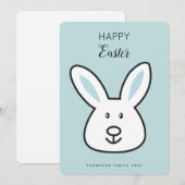 Illustratie van paasblauw rooster feestdagenkaart (Voorkant / Achterkant)