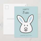 Illustratie van paasblauw rooster feestdagenkaart (Voorkant / Achterkant)