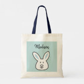 Illustratie van paasblauw rooster tote bag (Achterkant)