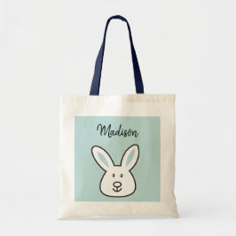 Illustratie van paasblauw rooster tote bag