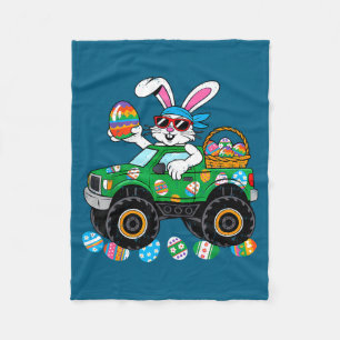 Illustratie van Paasdag Konijn Monstertruck Fleece Deken