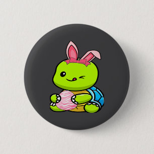 Illustratie van Paashaasoor voor Paaseieren zoeken Ronde Button 5,7 Cm