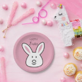 Illustratie van paaspaasmakerij met roze roosters papieren bordje (Feest)