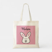 Illustratie van paaspaasmakerij met roze roosters tote bag (Achterkant)