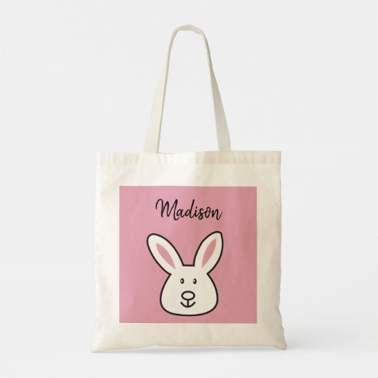 Illustratie van paaspaasmakerij met roze roosters tote bag (Achterkant)