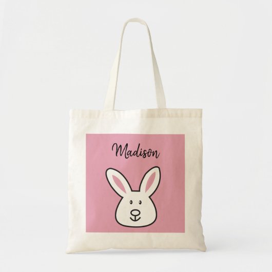 Illustratie van paaspaasmakerij met roze roosters tote bag (Voorkant)