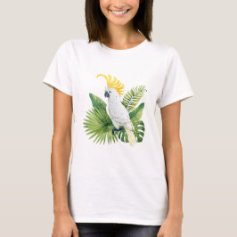 Illustratie van papegaai kaketoe t-shirt