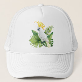 Illustratie van papegaai kaketoe trucker pet
