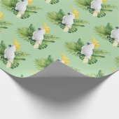 Illustratie van parkiet kaketoe cadeaupapier (Hoek)