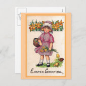 Illustratie van Pasen van de Groeten van Pasen de Feestdagenkaart (Voorkant / Achterkant)