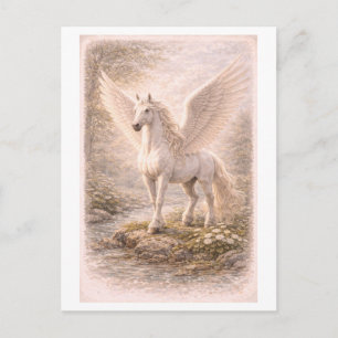 Illustratie van Pegasus in vintage stijl (Myth-ser Briefkaart