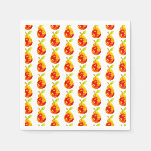 Illustratie van peren Aquarel Schilderij Servet