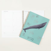 Illustratie van persoonlijke blauwe walvis en Zee- Planner (Display)